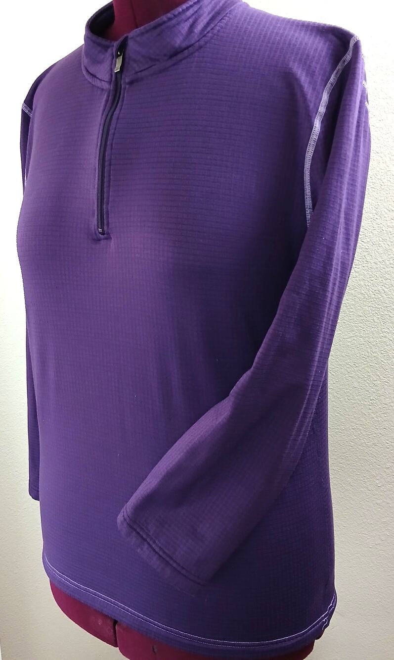 Weatherproof Quarter Zip Pullover Sweatshirt X-Large purple waffle grid athletic
